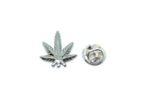 Silver Weed Pin