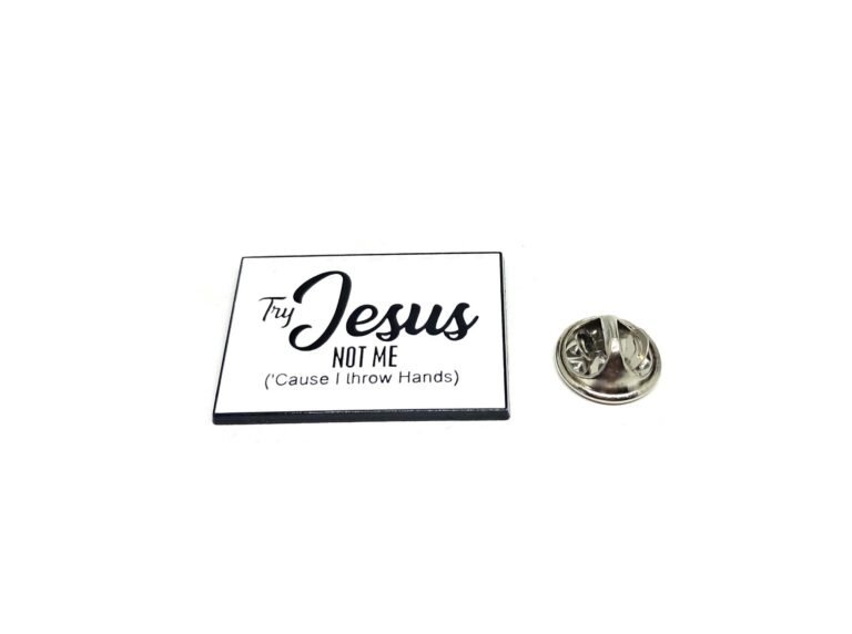 Not Religious Pin 'Try Jesus not Me' Enamel Pin | FINOX