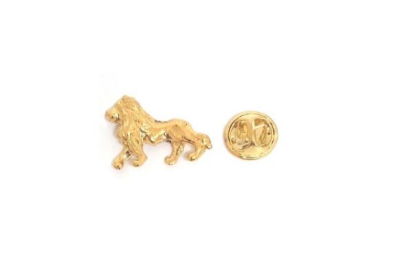 Gold Lion Lapel Pin