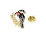 Bird with Branch Metal Pin
