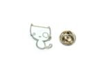 FCAT-109 White Cat Pin Badge