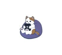 Reading Cat Enamel Pin