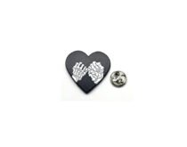 Skeleton Hand Heart Halloween Pin