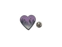 Heart with Fire Enamel Pin