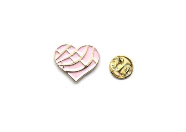 Pink Enamel Heart Pin