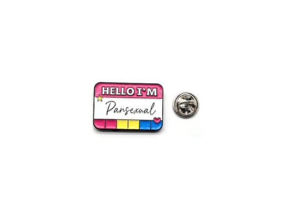 Hello I'm Pansexual Enamel Pin