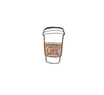 Morning Wine Coffee Cup Enamel Pin