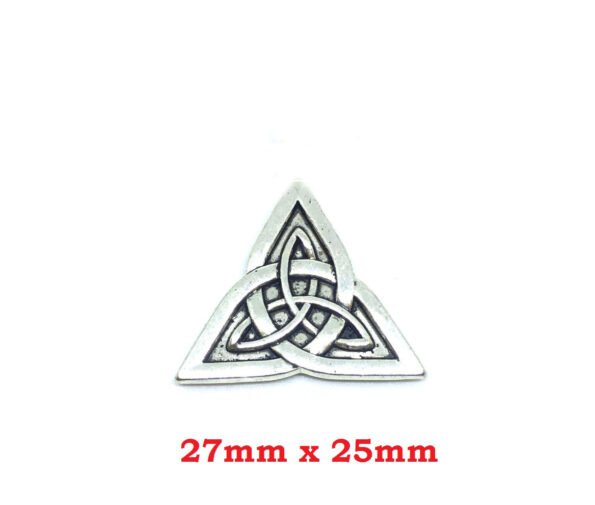 Trinity Celtic Knot Pin - size