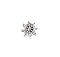Rhinestone Nautical Wheel Pin