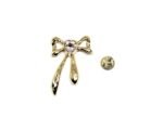 Amethyst Stone Bow Lapel Pin