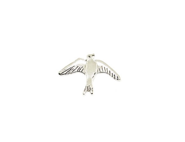 Silver plated Dove Lapel Pin