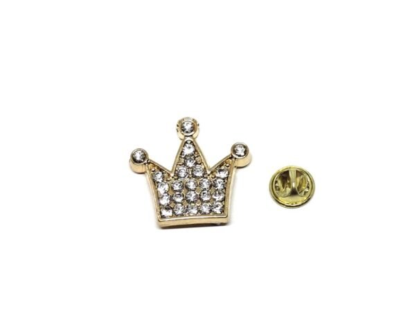Crystal Crown Lapel Pin