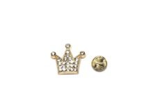 Small Crystal Crown Lapel Pin Badge
