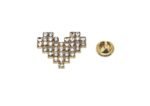 FHRT-128 Crystal Studded Heart Lapel Pin