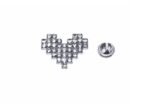 FHRT-128 Crystal Studded Heart Lapel Pin