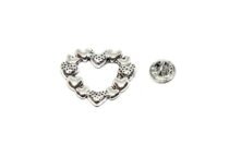 Multiple Hearts Heart Shaped Lapel Pin