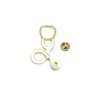 White Stethoscope Enamel Pin