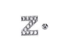 Rhinestone Letter Z Pin