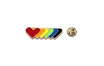 Rainbow Hearts Enamel Pin