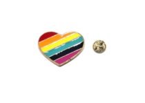 LGBTQ Pride Heart Enamel Pin