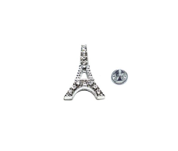 Rhinestone-studded Eiffel Tower Pin