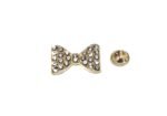 FRHIN-176 Bow Rhinestone Pin – silver