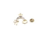 FRHIN-178 Plane Star Rainbow Travel Rhinestone Pin