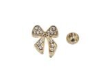 FRHIN-180 Rhinestone Bow Tie Pin – silver