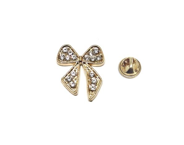 Rhinestone Bow Tie Pin