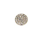 Button shaped Rhinestone Round Pin