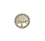 FRON-058 Tree of Life Round Lapel Pin – Silver