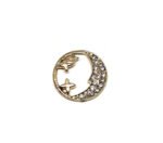 FRON-063 Moon And Star Round Lapel Pin – Gold filled