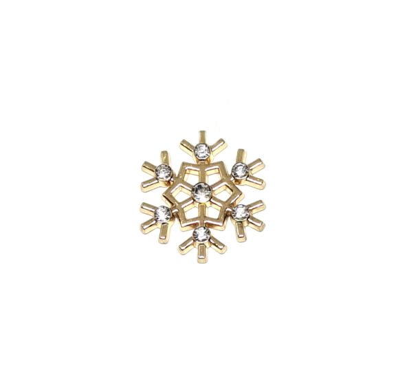 Crystal Snowflake Brooch Pin