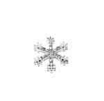 Silver Snowflake Christmas Lapel Pin