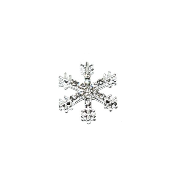 Silver Snowflake Christmas Lapel Pin