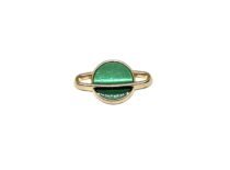 Green Enamel Planet Pin