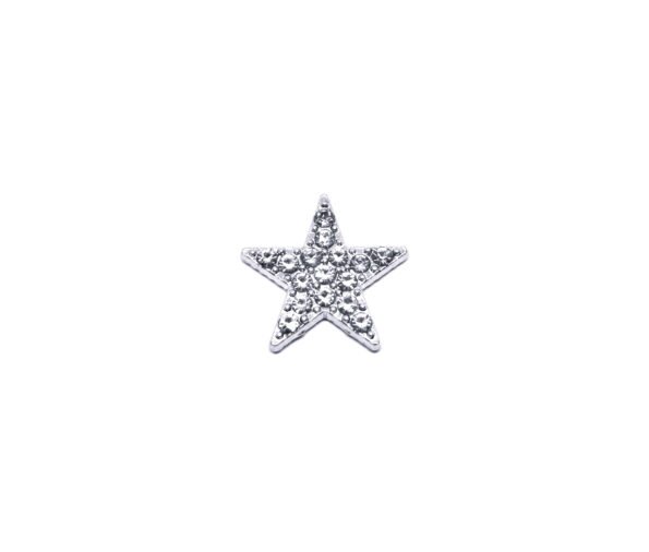 Sparkle Star Lapel Pin - silver