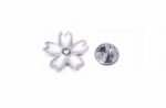 White Sakura Flower Pin