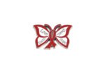 Love Strength Faith Hope Butterfly Red Ribbon Pin