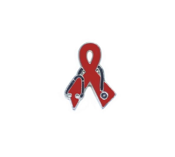 Red Ribbon Doctor Nurse Pin