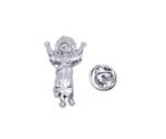 Silver Saint Mary Lapel Pin