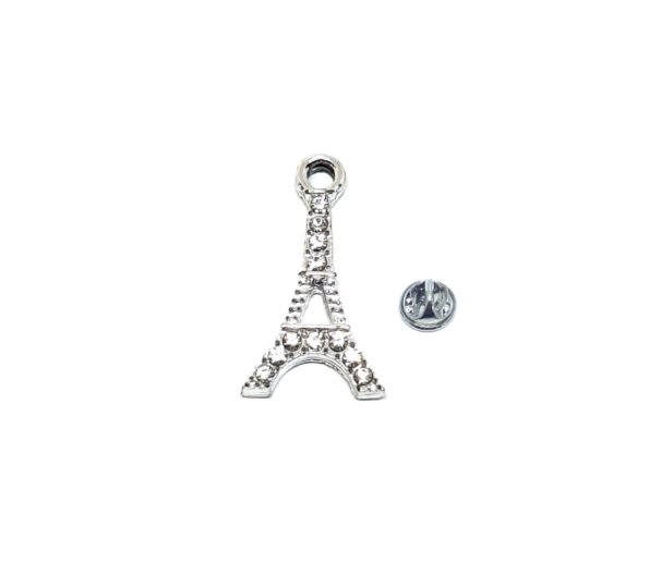 Eiffel Tower Rhinestone Lapel Pin