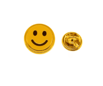 Golden Smiley Face Pin