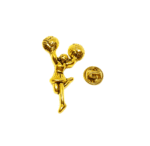 Golden Cheerleading Pin