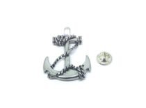 Pewter Navy Anchor Lapel Pin