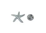 Pewter Starfish Pin Badge - Silver plated