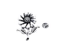 Pewter Sunflower Lapel Pin