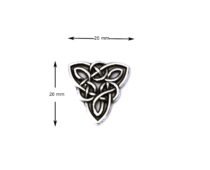 Celtic Triangle Knot Lapel Pin - size