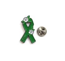 PTSD Green Ribbon Mental Health Awareness Pin