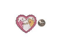 Three Cats Heart shaped Pin